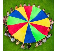 Parachute Arc-en-Ciel Parachute des Enfants Jouer Jouet d'Éducation Préscolaire de Maternelle Arc-en-Ciel Tente de Jeu Multicolore (3m)