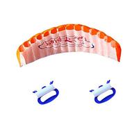 Parachute de Cascade à Double Ligne, parafoil Kite Plaid Tissu Double Ligne surfage Parachute Kite extérieur Toys Fun Orange pour l'extérieur