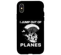 Parachutisme Amusant I Jump Out of Planes Hommes Femmes Parachutistes Coque pour iPhone X/XS