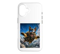 Parachutisme Berger Allemand Aventure Chien Pilote Art Canin Coque pour iPhone 16