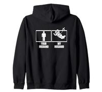 Parachutisme drôle votre mari mon mari femme parachutiste drôle Sweat à Capuche