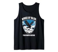 Parachutiste Eagle Heritage Military Veteran Patriot Pride Débardeur