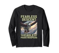Parachutiste Eagle Heritage Military Veteran Patriot Pride Manche Longue