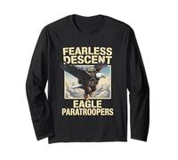 Parachutiste Eagle Heritage Military Veteran Patriot Pride Manche Longue