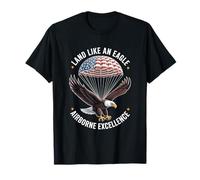 Parachutiste Eagle Heritage Military Veteran Patriot Pride T-Shirt