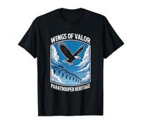 Parachutiste Eagle Heritage Military Veteran Patriot Pride T-Shirt