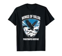 Parachutiste Eagle Heritage Military Veteran Patriot Pride T-Shirt