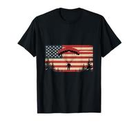 Parachutiste patriotique parachutiste drapeau américain parachutisme parachutisme T-Shirt