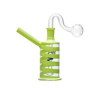 PARACITY Bong in vetro colorato, pipa ad acqua per fumatori spessa, riciclatore fatto a mano con tubo in vetro da 14 mm (B)