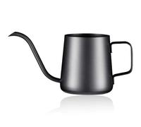 PARACITY Bouilloire à verser compte-gouttes à col de cygne en acier inoxydable pour café et thé 355ML avec couvercle, gobelet à goutte longue et étroite avec oreille pour suspension pour carafe à café