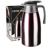 PARACITY Carafe à café thermique avec doublure en céramique - Carafes à café isolées en acier inoxydable pour garder le chaud, le thé/le café - Thermos pour café/eau chaude/thé/boissons chaudes