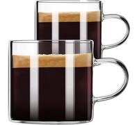 PARACITY Lot de 2 tasses à expresso en verre, 122,9 g, avec poignée, accessoires