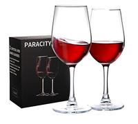 PARACITY Lot de 2 verres à vin, cadeau de Noël, verre transparent, verre à vin à longue tige pour vin rouge et blanc - 300 ml