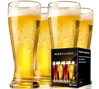 ParaCity Lot de 4 verres à bière 420 ml, cadeau pour homme