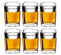 PARACITY Lot de 6 Verres à Shot, Verre a Rhum 60 ml, Verres à Tequila à Fond épais, Cadeaux Pour Homme, Cadeau de Fête des Pères