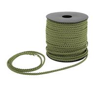 Paracord 50M, 4mm dick, 7 Kern, Rettungs- & Zeltseil, Camping Seil für Outdoor Armband Weben, Grün Schwarz