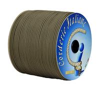 Paracord 550 Type III Basic, Beige/Noir 4 mm - 100 m, âme 7 Fils, 100% Made in Italy 006079200 Corderie Italienne
