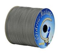 Paracord 550 Type III Basic, Blanc/Noir 4 mm - 100 m, âme 7 Fils, 100% Made in Italy 006079309 Corderie Italienne
