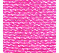 PARACORD PLANET Écheveaux de 3, 7, 15, et 30 m de paracorde 425 (3 mm) - 100 % nylon pour tactique, artisanat, survie, utilisation générale, et bien plus encore (zèbre rose fluo, 7,6 m)