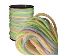 Paracord Planet Paracorde 550 Pastel Rainbow - 15,2 m - Nylon souple - Corde tactique, utilitaire et d'extérieur - Corde de bracelet