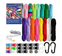 Paracord Set - 16-Color with Carabiners Buckles Key Rings Making