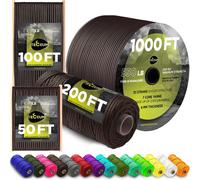 Paracord Type Iii 550 Chocolate-100ft-4mm-Mil-Spec Tactical Rope-Para Rope Outdoor-Camping Hiking Fishing-Edc Parachute Rope-Solid Survival Rope 014