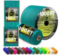 Paracord Type Iii 550 Green Wave 100ft 4mm 100% Nylon Tactical Rope Mil-Spec Outdoor Para Cord Camping Hiking Fishing Edc Paracord Solid Survival Rope 460