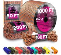 Paracord Type Iv 750 Lb Hunting Season-100ft-4mm-100% Nylon Strong Tactical Mil-Spec-Emergency Survival Rope Para Rope 11 Core Edc Core Camping Hiking Equipment