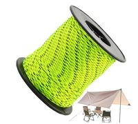 Paracorde de survie : corde en nylon réfléchissant, ligne tressée solide de 50 m, bobine utilitaire robuste | Guyline durable pour tente, randonnée, dépassement et