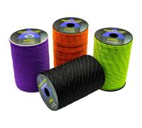 Paracorde réfléchissant militaire 7 brins 4mm 550, cordon de Parachute tactique, lanière de tente de Camping, corde de tissage de Bracelet à bricoler soi-même fang Red