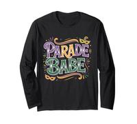 Parade Babe Mardi Gras Carnaval Festival Fun Design Manche Longue