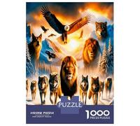 Parade d'animaux Sauvages 1000 Pièces Puzzle Adultes Majesté de la Nature Puzzle Classique Carton Recyclé - Hit des Familles, Activité De Fête, Cadeau Anniversaire Et Loisirs Indoor 52x38cm/1000pcs