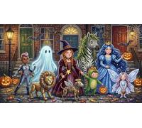 Parade Fantastique d'halloween Puzzle 1000 Pièces Adultes Et Enfants,Déco Murale,Jeu Éducatif, Premium,Carton,Dès 14 Ans,Défi,Anti-Stress,Détente,Casse-tête 70x50cm