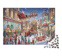Parade Vibrante de Noël Puzzle 1000 Pièces Adultes Et Enfants,Dès 14 Ans,Déco Murale,Défi,Jeu Éducatif,Premium,Carton, Anti-Stress,Détente,Casse-tête 52x38cm