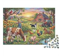 Paradis de Ranch coloré Puzzle 1000 Pièces Adultes Et Enfants,Défi, Jeu Éducatif,Premium,Carton,Déco Murale,Dès 14 Ans,Anti-Stress,Détente,Casse-tête 38x26cm