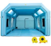 Paradis des cabines de peinture - Tente de peinture gonflable pour voiture 23x13x8ft, Système de filtration et 2 ventilateurs inclus