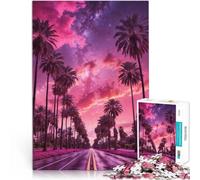 Paradis du Coucher de Soleil Puzzle 1000 pièces pour Adultes Jeu éducatif Défi Jouet Jeu éducatif pour Anniversaire, Noël 38x26cm
