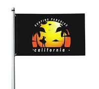 Paradis Du Surf En Californie Drapeaux Décoratif Avec Œillets Drapeaux De Jardin Drôle Garden Flag Pour Porche Extérieure Intérieure 90X150Cm