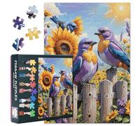 Paradis Fleur et Oiseau 1000 Pièces Puzzle pour Adultes Puzzle Animaux pour Adultes Famille Défi Jeu Convient pour Jeu Nuits Cadeaux pour la Famille et les Amis Dimensions : 70 x 50 cm