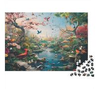 Paradis Oiseau Fantaisie Puzzles 1000 Pièces Cadeau Unique intéressant Jeu Éducatif Défi Jouet À De Qualité Supérieure Peinture Art pour Adultes Et Enfants À Partir De 14 Ans 52x38cm/1000pcs