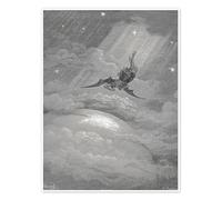 Paradis perdu Poster de Gustave Doré 30 x 40 cm Noir et blanc Tableaux Décoration murale
