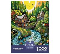 Paradis Puzzle 1000 Pieces Cadeau Unique Art Jeu Éduchatif Défi Jouet À De Qualité Supérieure Peinture Art pour Adultes Et Enfants À Partir De 12 Ans 38x26cm/1000pcs