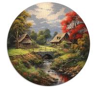 Paradis Puzzle Rond De 1000 Pièces pour Adultes Et Enfants paysages naturels Bricolage Décoration Difficile Impossible Qualité SupérieureJeux De Défi Uniques 1000pcs (67.5x67.5cm)