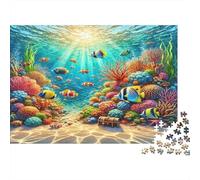 Paradis sous-Marin Puzzle 1000 Pièces Papier recyclé pour Adultes Puzzle pour Adultes Impossible Difficile Stimulant Excellente idée Cadeau pour Enfants à partir de 12 Ans 52x38cm/1000pcs