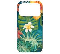 Paradis Tropical des Fleurs d'hibiscus hawaïennes et des Feuilles de Palmier Coque pour iPhone 17 Pro