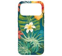 Paradis Tropical des Fleurs d'hibiscus hawaïennes et des Feuilles de Palmier Coque pour iPhone 17 Pro Max