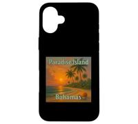 Paradis Tropical et île Coucher du Soleil sur la Plage Coque pour iPhone 16 Plus