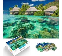Paradis Tropical Puzzle 1000 pièces pour Adolescents Jouets addictifs pour Le défi de l'intelligence cérébrale décoration Murale 38x26cm