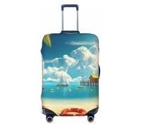 Paradise Beach Housse de protection élastique anti-rayures Motif cocotier, Noir , L