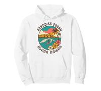 Paradise Found Aloha Hawaii Surf Wave Tropical Island Coucher de Soleil Sweat à Capuche